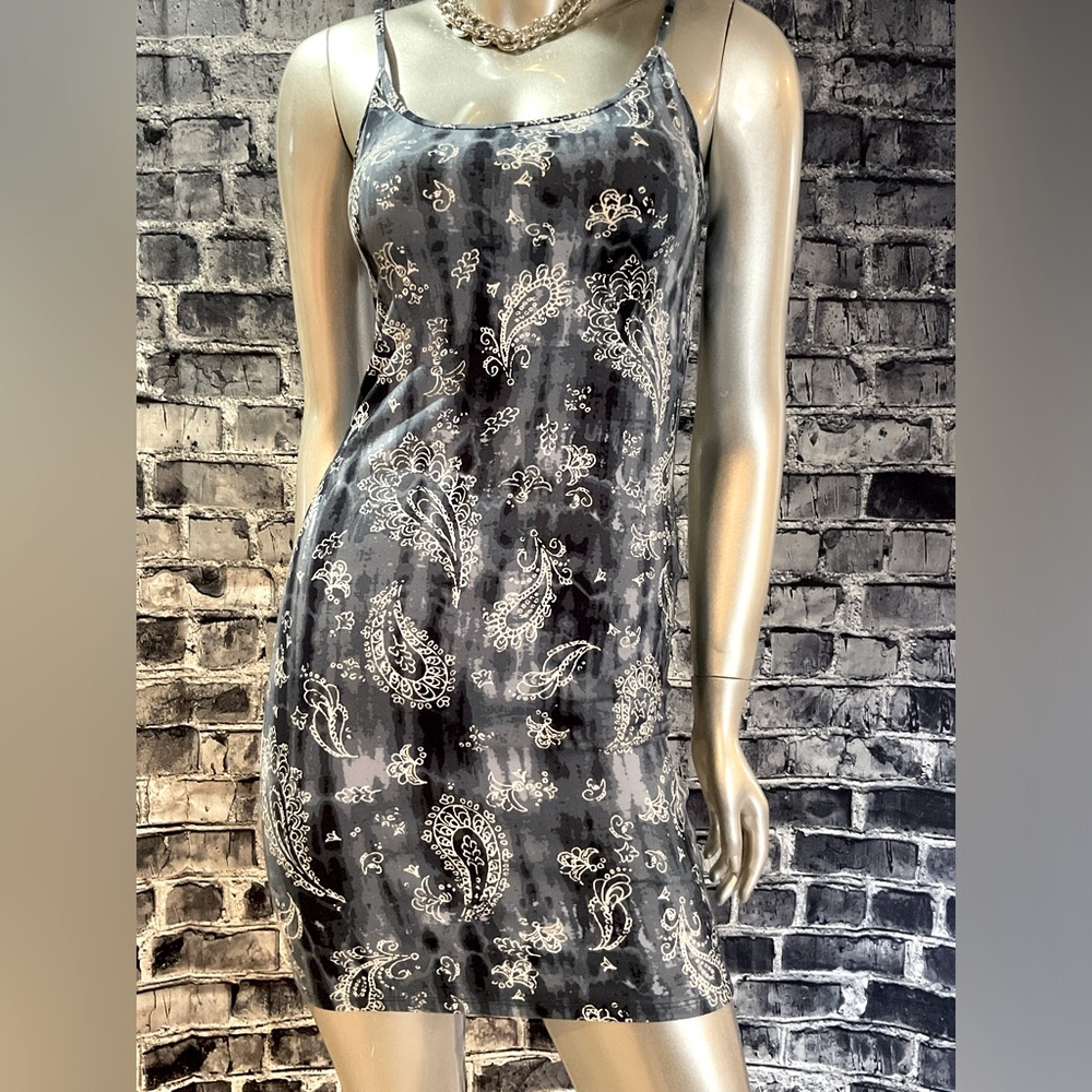 Soft N Stretchy Blue Paisley Print Bodycon Mini Dress